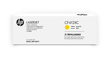 Фото Картридж (CF412XC) Hewlett-Packard для LJ Pro M477fdn/ M477fdw/ M477fnw/ M452dn/ M452nw Желтый (Yellow) (О) белая коробка