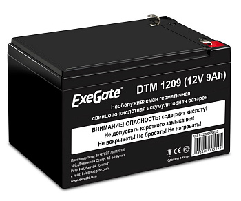 Фото Аккумулятор Exegate EX282966RUS DTM 1209 (9 А\ч, 12В) свинцово- кислотный аккумулятор