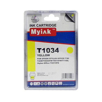 Фото Картридж MyInk T1034 для Epson St Office T40W/ 600FW/ 610FW (14мл) Желтый (Yellow)
