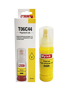 Фото Чернила Epson (T06C44) EcoTank (112) L6550/6570/11160/15150/15160 (70мл, yellow,Pigment) MyInk
