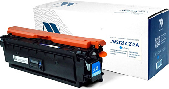 Фото Картридж NV-Print (W2121A) Hewlett-Packard № 212A для HP Color LaserJet Enterprise M554/ M555/ M578 (4500стр.) Голубой (Cyan)
