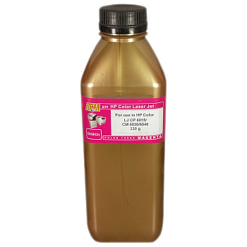 Фото Тонер для HP CLJ CP6015/ CM6030/ 6040 (фл.330г) Gold ATM - Пурпурный (Magenta) - химический [MKI]