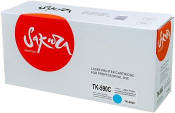 Фото Картридж SAKURA TK-590C для Kyocera Mita FS-C2026/ C2126MFP Голубой (Cyan) (5000 к.)