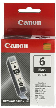 Фото Картридж Canon BCI-6BK для S800/ BJC-8200, Pixma iP8500 Черный (Black) Original