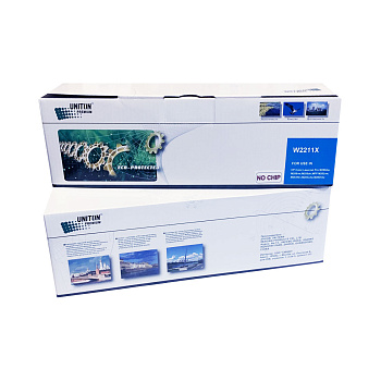 Фото Картридж UNITON Premium W2211X (207X) для HP LJ M255/ MFP M282/M283 (2450стр.) Голубой (Cyan) - без чипа
