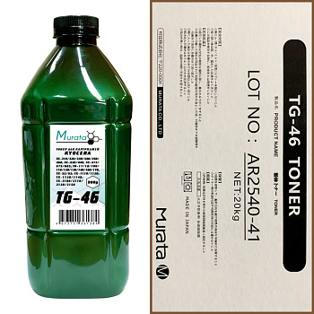 Фото Тонер TG-46 для Kyocera [TK-17/ 18/ 100/ 110/ 120/ 130/ 140/ 160/ 170/ 55/ 65/ 410/ 435/ 485] (фл.900г) Gold /Green ATM - [MURATA]