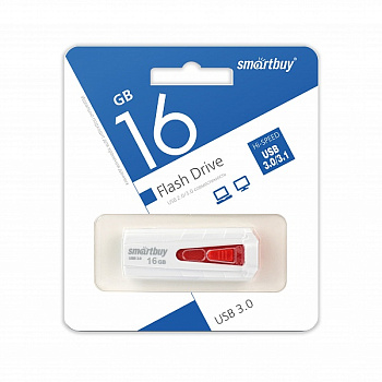 Фото USB Flash 16GB Smartbuy IRON White/Red