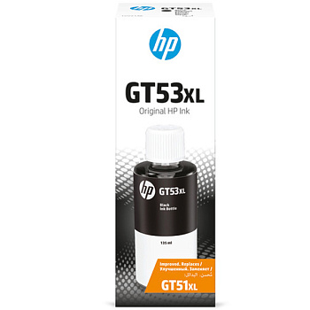 Фото Чернила HP 1VV21AE № GT53XL для DeskJet GT 5810/ 5820/ 5822; InkTank 110/ 115/ 310/ 315/ 319; Wireles 410/ 415/ 419 (135мл, Черный (Black), Pigment)