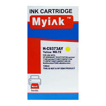 Фото Картридж MyInk C9373A № 72 для HP DJ T610/ T1100 Желтый (Yellow)