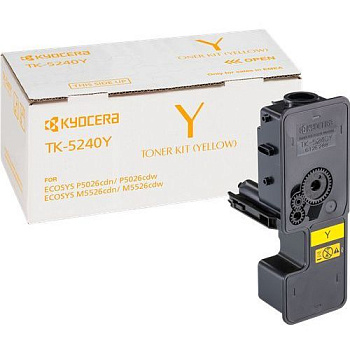 Фото Тонер-картридж Kyocera-Mita TK-5240Y для P5026cdn/cdw, M5526cdn/cdw (3000стр.) Желтый (Yellow) Original