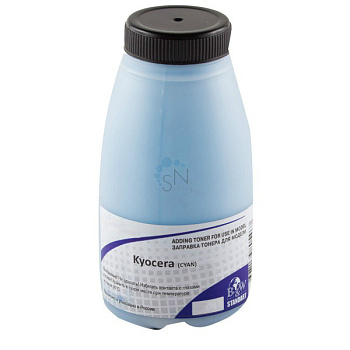 Фото Тонер для Kyocera Ecosys P6130/ P6035/ P6230/ M6530/ M6535/ M6630/ M6235 [TK-5140/5150/5160/5270/5280/5290 C] (фл.100г) B&W Premium - Голубой (Cyan)