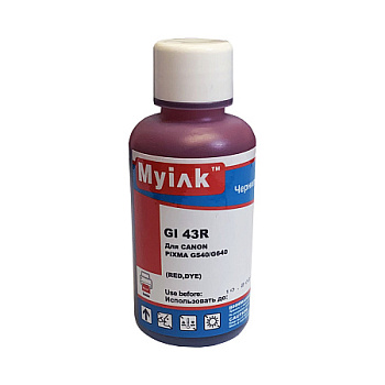 Фото Чернила MyInk GI43R для Canon PIXMA G540/ G640 (GI-43R) (100мл, Dye) Красный (Red)