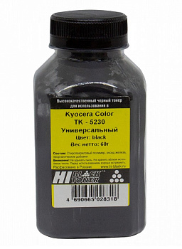 Фото Тонер для Kyocera ECOSYS P5021 [TK-5230K] (бут.60г) Hi-Black - Черный (Black)