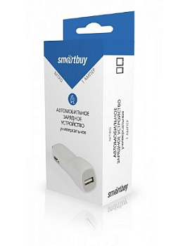 Фото Автомобильное зарядное устройство SmartBuy NITRO, USB 1А, белое (SBP-1502)