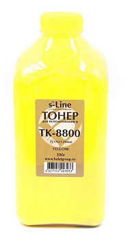 Фото Тонер Kyocera ECOSYS P8060/TASKalfa 5052ci/4052ci банка 300г (тонер+девелопер) TK-8800/8515/8525 Yellow БУЛАТ s-Line