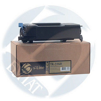 Фото Тонер-картридж s-Line TK-3160 для Kyocera Ecosys P3045/ 3050/ 3055/ 3060 (12500стр.) - с чипом