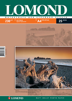 Фото Фотобумага Lomond A4 Матовая 25л 230г (односторонняя) для струйной печати [0102050]