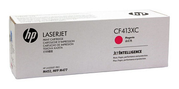 Фото Картридж (CF413XC) Hewlett-Packard для LJ Pro M477fdn/ M477fdw/ M477fnw/ M452dn/ M452nw Пурпурный (Magenta) (О) белая коробка