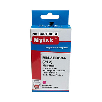 Фото Картридж MyInk 3ED68A № 712 для HP DJ Т230/ T630 (29мл) Пурпурный (Magenta)