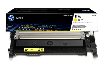 Фото Картридж HP 117A W2072A для HP Color Laser 150a, 150nw, MFP 178nw, MFP 179fnw (700стр.) Желтый (Yellow) - с чипом, original