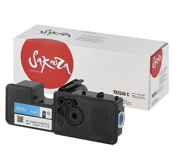 Фото Картридж SAKURA TK-5240C для KYOCERA Ecosys P5026cdw, M5526cdw, M5526cdn, P5026cdn (3000стр.) Голубой