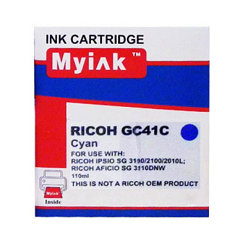 Фото Картридж гелевый MyInk GC41C для Ricoh Aficio SG2100/ 3110 type Голубой (Cyan) (22ml) 